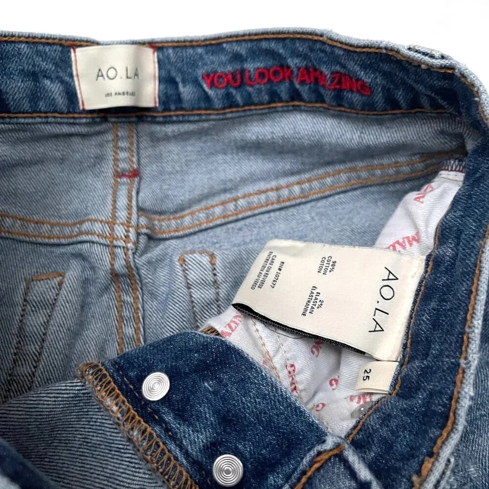 Alice+Olivia $298 AMAZING HIGH RISE GIRLFRIEND JEANS 25 - Picture 5 of 14